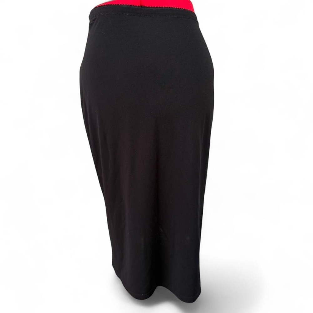 Gap Y2K black stretchy midi skirt with side‎ slit size small